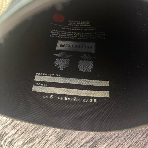 Womens hunter rain boots black matte size 7 - Picture 4 of 4